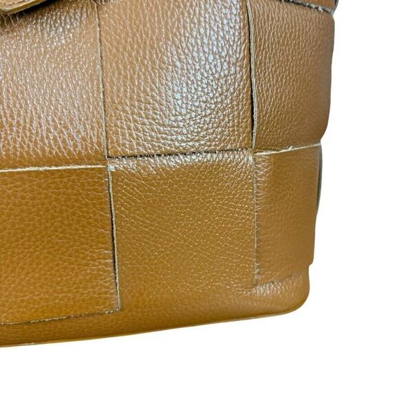 Unica Firenze Borse in Pelle Womens Woven Pebble Leather Satchel Handbag Purse - Picture 3 of 15